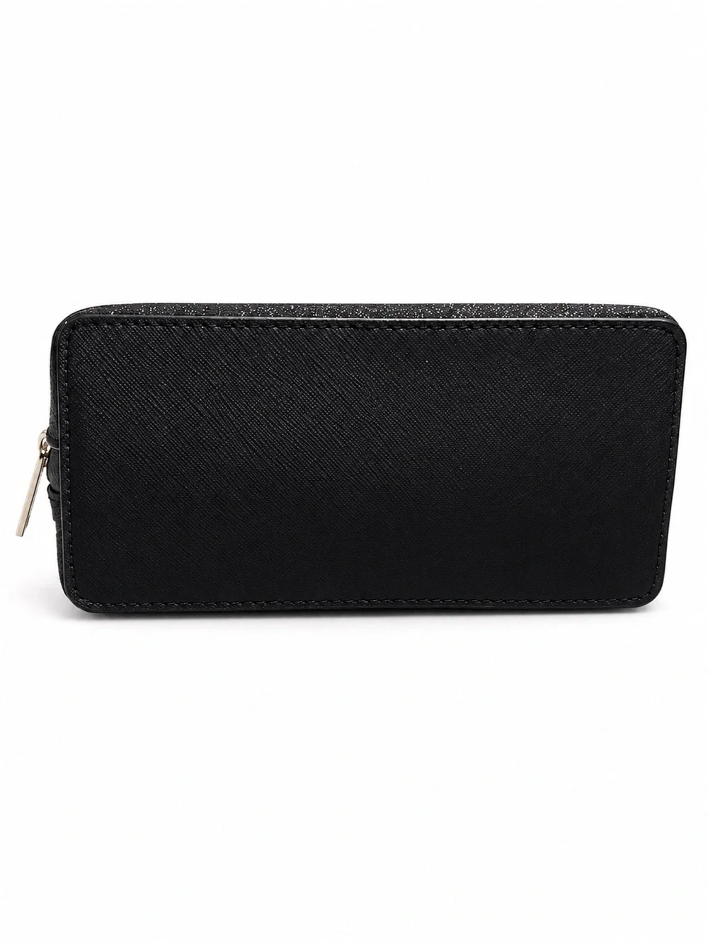 NWT Kate Spade New York Tinsel Glitter Fabric Small Cosmetic Case Bag Black